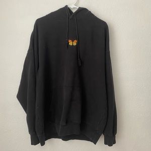 Brandy Melville Black Butterfly Hoodie
